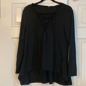 Black long sleeve shirt (with hood)